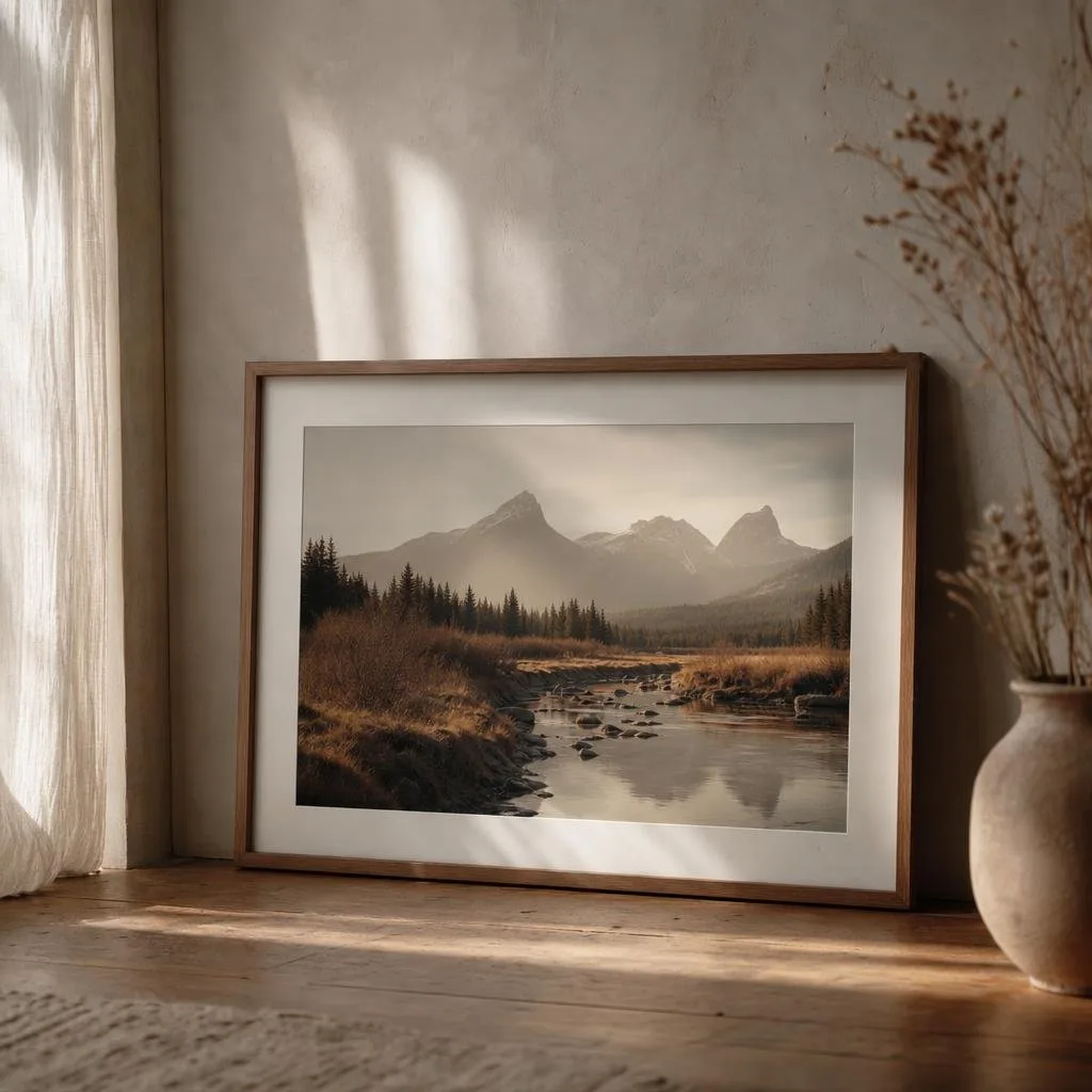 Limited-edition landscape at dusk